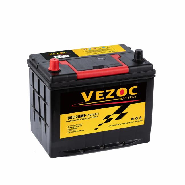 Auto Electrical System |  80d26 Maintenance-Free Car Battery Sealed Lead-Acid Automobile/Truck Power Battery SLA 12V70ah