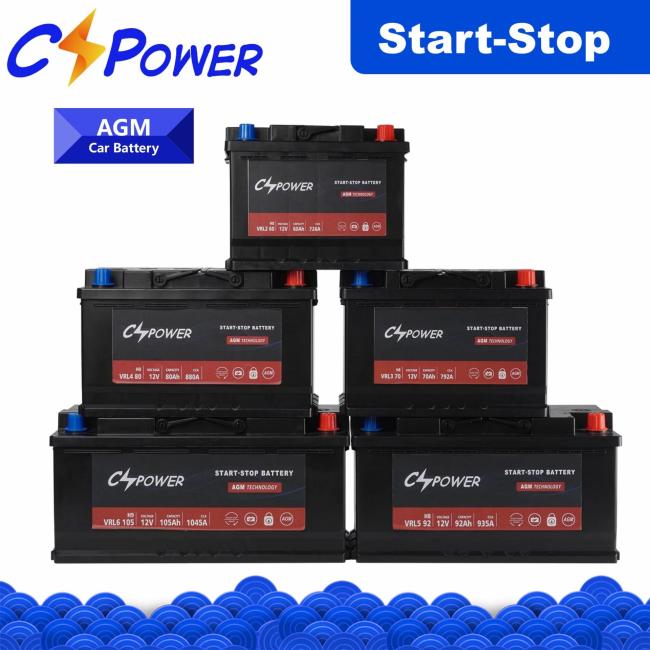 Auto Electrical System |  Cspower Battery Starter-AGM-12 Volt-Auto-Car-Battery/AGM Start-Stop Battery/Acid Battery/Batteries/Starting-Battery/Battery-Power/CSR