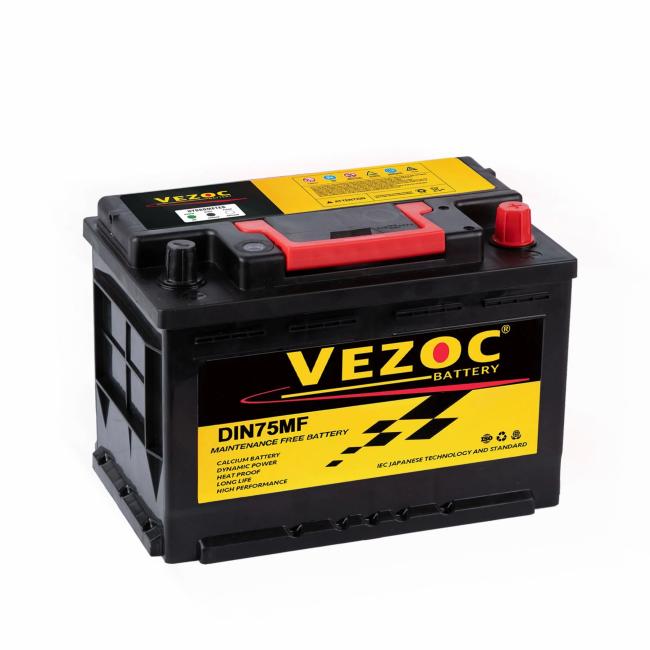 Auto Electrical System |  DIN75-57512 High CCA Maintenance Free Car Battery 12V75ah Auto Battery