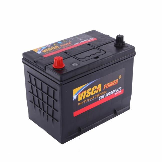 Auto Electrical System |  Jeje Factory Supply Lead Acid Car Starting Battery 12V Cmf N70 Visca Power