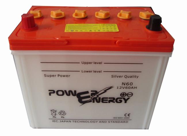 Auto Electrical System |  N60 12V60ah Dry Charged Battery Lead Acid Battery Truck Battery Storage Battery Auto Battery China Battery Long Life Cheap Battery Car Battery