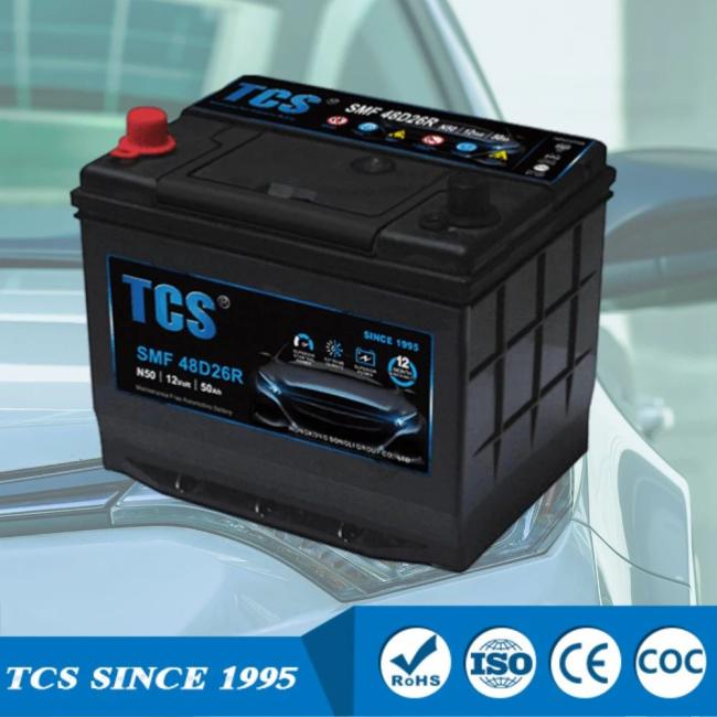 Auto Electrical System |  Tcs 48d26r (N50) JIS Standard 12V 50ah Rechargeable Mf Maintenance-Free Automobile Auto Car Battery