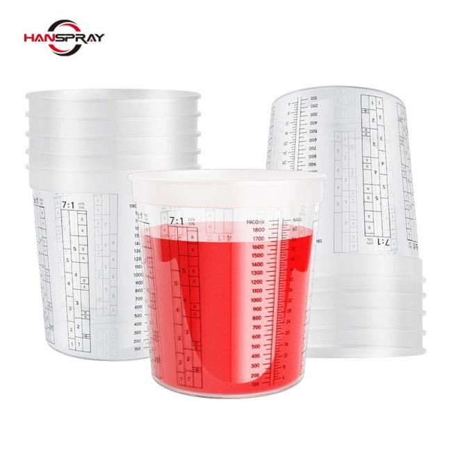 Auto Painting Equipment |  OEM 600ml Plastic PP Disposable Transparent Paint Mixing Cup