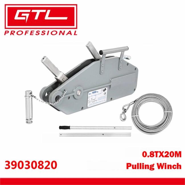 Auto Winch |  0.8t X 20m Wire Rope Puller Hand Cable Pulling Winch (39030820)