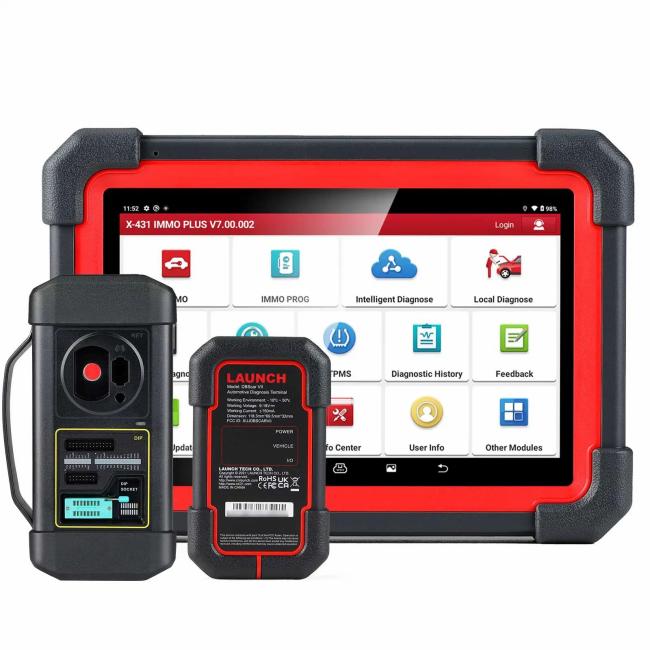 Automotive Test Equipment |  Launch X431 IMMO Plus Key Fob Programming Tool with X-Prog3, Eligible Invoicing, ECU Online Coding, All-in-One Two-Way Control Scanner, Full System Diagnostics,