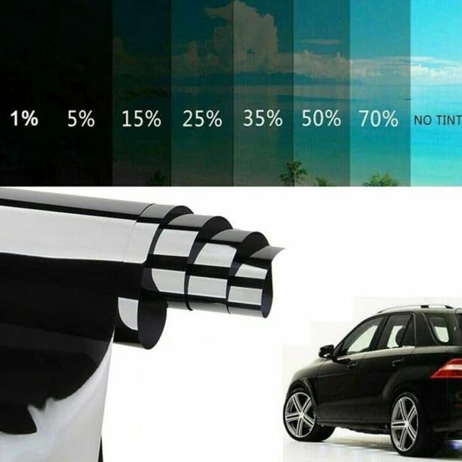 Car Decoration |  2 Ply Self-Adhesive Solar Window Tinting Film Black One Way Privacy UV Resistance Car Tint Film Anti Scratch Car Window Tint Film