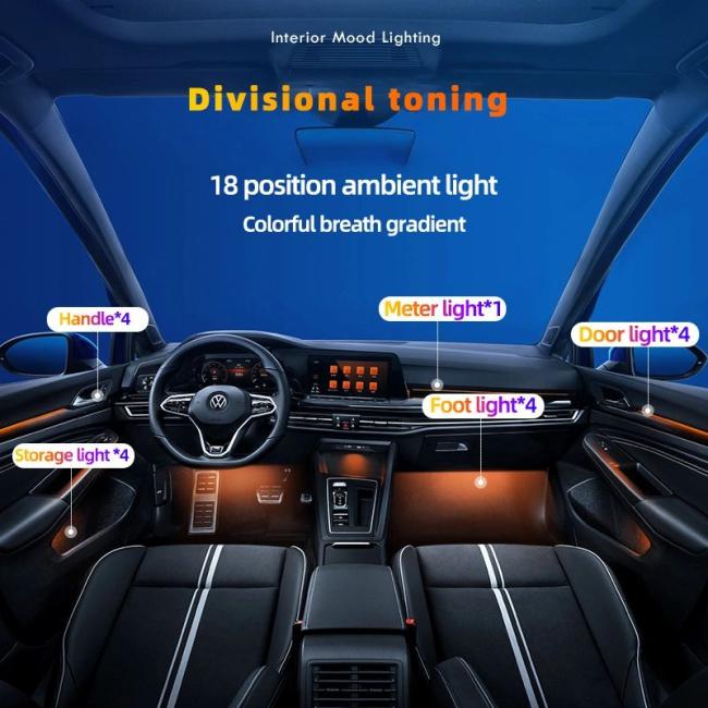 Car Light & Auto Mirror |  Custom Auto Interior Atmosphere LED Lighting System Car Ambient Light for Car