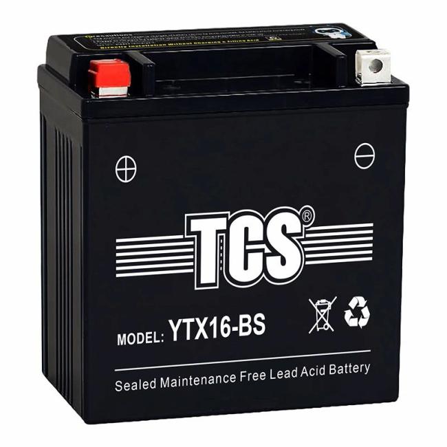 Motorcycle Battery |  TCS Motorcycle Battery Sealed Maintenance Free YTX16-BS