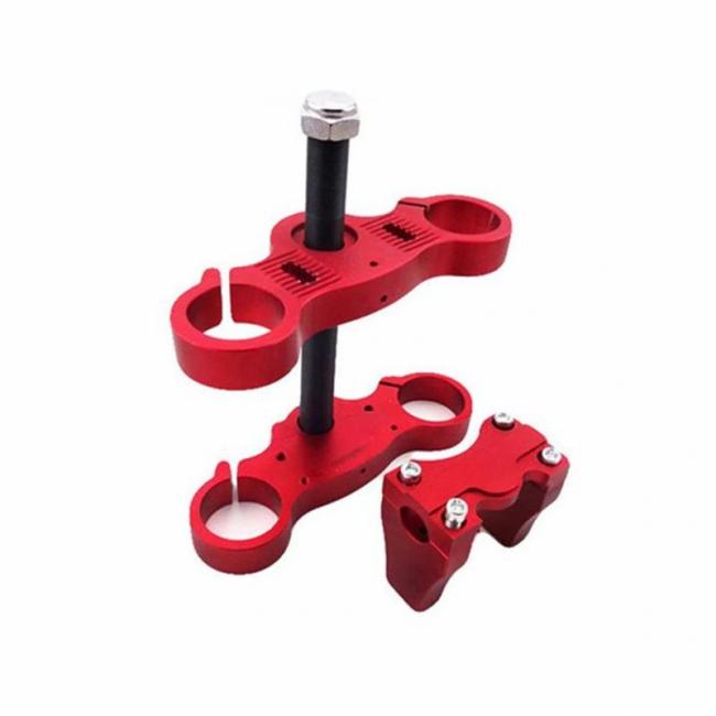 Motorcycle Body Parts |  CNC Machined Aluminum Motorcycle Triple Tree Clamp Upper Clamp with Anodizing